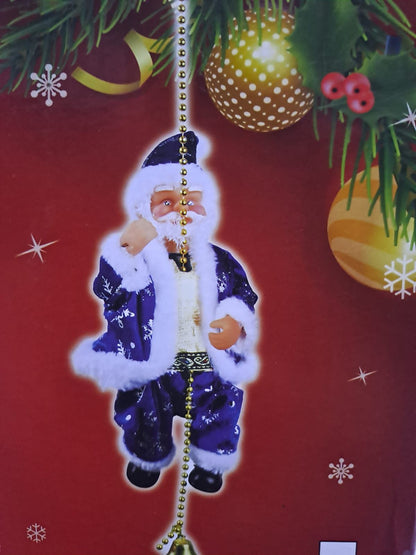 Viejo pascuero escalador a pilas