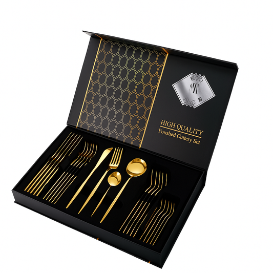 Juego De Cubiertos De 24 Piezas Dorado