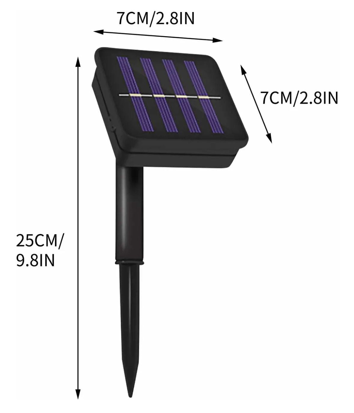 luces navidad solar 5m 20led