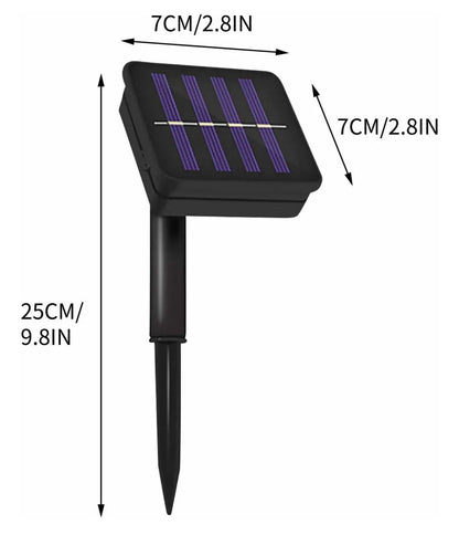 luces navidad solar 5m 20led